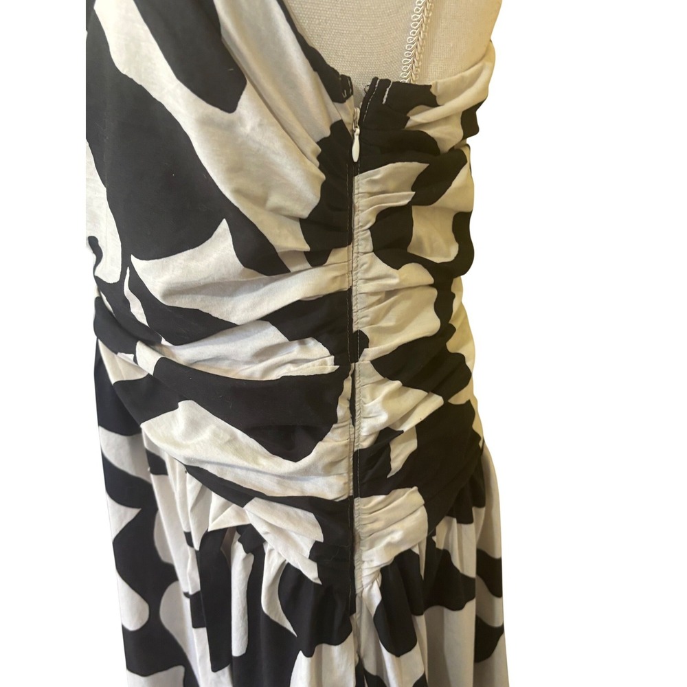 Abercrombie & Fitch Fiore One Shoulder Maxi Dress, black/cream, large, cutout - Picture 5 of 10